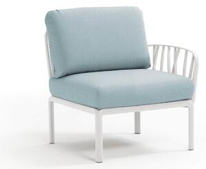 Fotoliu de Exterior cu o Cotiera Nardi - Komodo Elemento Terminale DX/SX - Bianco ghiaccio Sunbrella®