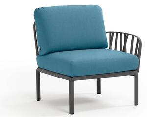 Fotoliu de Exterior cu o Cotiera Nardi - Komodo Elemento Terminale DX/SX - Antracite adriatic Sunbrella®