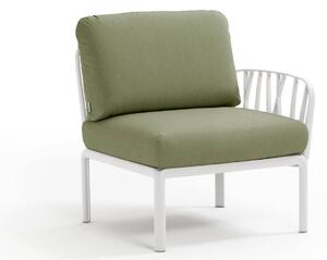 Fotoliu de Exterior cu o Cotiera Nardi - Komodo Elemento Terminale DX/SX - Bianco giungla Sunbrella®