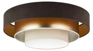Plafonieră LED Duolla LUNETA LED/26W/230V d. 60 cm 4000K maro/auriu