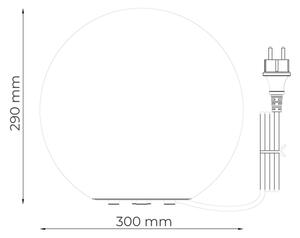 Lampă de exterior GLOBO Zuma Line Mc30E 1xE27/15W/230V, diametru 30 cm, IP44