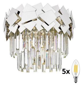 Plafonieră de cristal Brilagi MIRAGE 5xE14/40W/230V