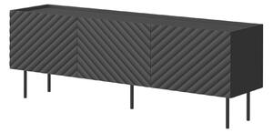 Comodă TV Sillen, Negru, MDF, PAL laminat, 59x166x40cm, 33 kg