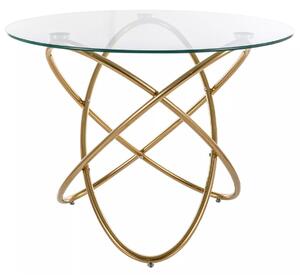 Masă transparentă Orbit, auriu (100 cm)