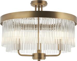 Endon 119109 - Plafonieră aplicată CLERMONT 3xE14/6W/230V alamă