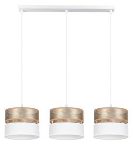 Lustră pe cablu LIMA 3xE27/60W/230V aurie/albă