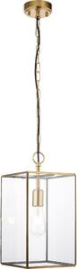 Endon 119141 - Lustru suspendat cu lanț HAMMOND 1xE27/10W/230V 21,5x21,5 cm alamă