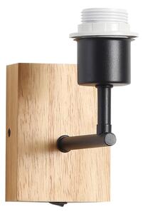Brilagi - Aplica de perete NUBILA WOOD 1xE27/25W/230V stejar/negru/galben