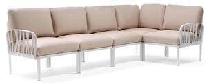 Canapea Modulara Exterior Nardi - Komodo 5 - Bianco canvas Sunbrella®