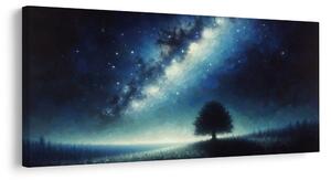 Tablou peisaj nocturn cu copacul vieții