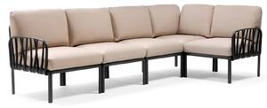 Canapea Modulara Exterior Nardi - Komodo 5 - Antracite canvas Sunbrella®