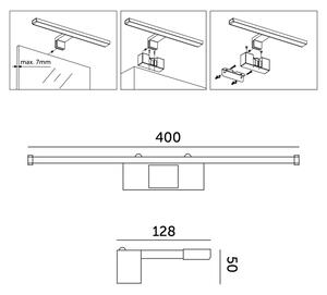 Aplică LED pentru oglindă de baie LED/8W/230V 4000K IP44 40 cm