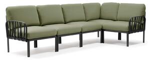 Canapea Modulara Exterior Nardi - Komodo 5 - Antracite giungla Sunbrella®