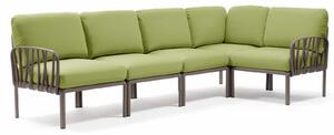 Canapea Modulara Exterior Nardi - Komodo 5 - Tortora avocado Sunbrella®