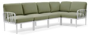 Canapea Modulara Exterior Nardi - Komodo 5 - Bianco giungla Sunbrella®