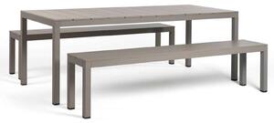 Set Exterior Nardi - Set Rio Bench Alu - Tortora