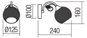 Lampă de perete Redo 02-969 ASPERA 1xE14/28W/230V negru