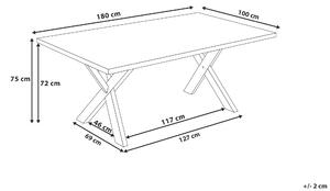 Masă de sufragerie Lupla (pentru 8 persoane) (negru). 1010112