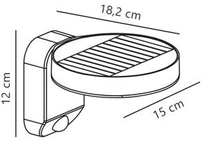Nordlux - Lampă solară LED de perete cu senzor RICA LED/5W/3,7V IP44