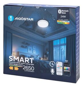 Plafonieră LED RGBW pentru baie Aigostar LED/24W/230V IP44 + telecomandă