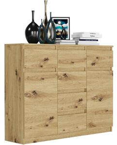 Comoda de design S-62D cu linii curate - diverse finisaje colorate artisan