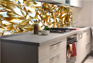 Fototapet pentru bucătărie - cristal auriu 180 x 60 cm