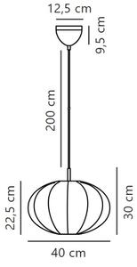 Lustră pe cablu Nordlux AERON 1xE27/40W/230V d. 40 cm