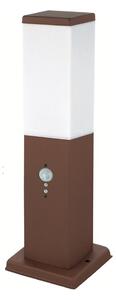 Brilagi - Lampă de exterior cu senzor NOVA, 1 x E27, 15 W, 230 V, 40 cm, IP44, maro