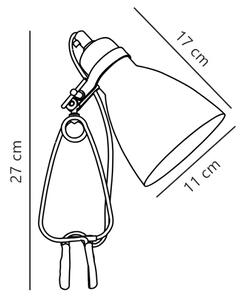Lampă de masă cu clemă Nordlux CYCLONE 1xE14/15W/230V alb