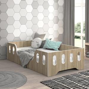 Pat pentru copii LAKI 160 x 80 cm în decor de stejar sonoma