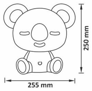 Veioză LED RGBW dimabilă de veghe pentru copii 2,5W/230V alb koala