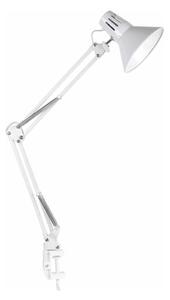 Lampă de masă cu clemă WORKER 1xE27/10W/230V albă