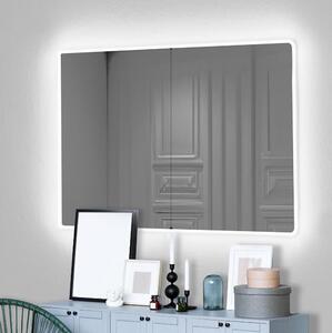 Oglindă LED de perete cu retroiluminare RECTANGULAR 80x60 cm alb