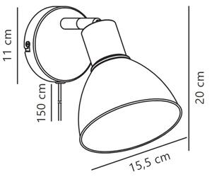 Spot de perete Nordlux POP 1xE27/18W/230V bej