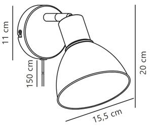 Spot de perete Nordlux POP 1xE27/18W/230V verde-mentă