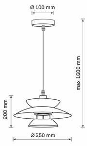 Lustră pe cablu BERIT 1xE27/20W/230V negru