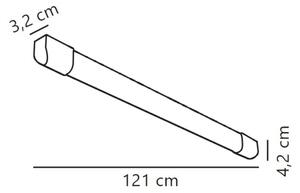 Corp de iluminat LED fluorescent Nordlux ARLINGTON LED/18W/230V 121 cm
