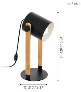 Eglo 43047 - Lampă de masă HORNWOOD 1xE27/28W/230V