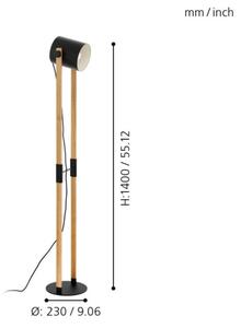 Eglo 43048 - Lampadar HORNWOOD 1xE27/28W/230V