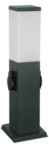 Brilagi - Lampă de exterior NOVA cu 2 prize SCHUKO, 1xE27/15W/230V, 40 cm, IP44, antracit