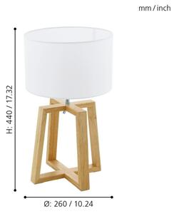 Eglo 97516 - Lampă de masă CHIETINO 1 1xE27/60W/230V