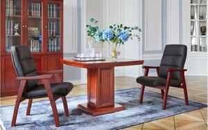 Scaun lemn masiv de conferința Toronto Personalizabil, 62 × 70 × 101 cm - Maro