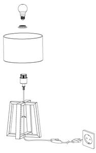 Eglo 97516 - Lampă de masă CHIETINO 1 1xE27/60W/230V
