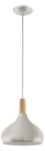 Eglo 96985 - Lustr SABINAR 1xE27/60W/230V pr. 28 cm argintiu