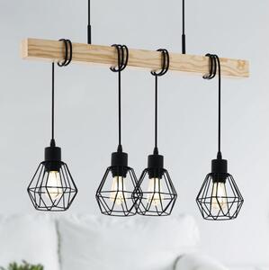 Eglo 44075 - Lustră suspendată pe cablu TOWNSHEND 4xE27/60W/230V