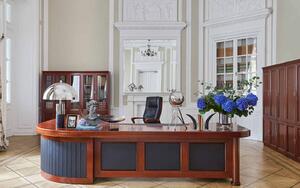 Birou lemn masiv Toronto Imperial 280x230/, 330 × 240 × 77 cm - 280x230x77cm