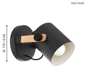 Eglo 43518 - Aplica de perete HORNWOOD, 1xE27/28W/230V