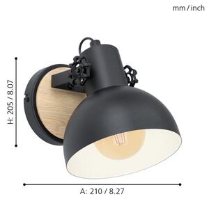 Eglo 44057 - Aplica de perete LUBENHAM 1xE27/28W/230V