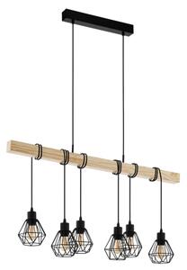 Eglo 44076 - TOWNSHEND, lustră suspendată pe cablu, 6 x E27, 60 W, 230 V