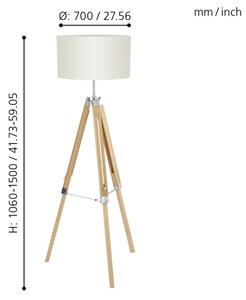 Eglo 44114 - Lampadar LANTADA 1xE27/60W/230V